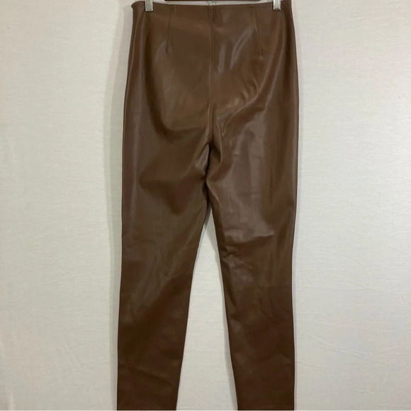 Free People We the Free Brown Faux Leather High Waist Pants size 30 - Picture 10 of 11